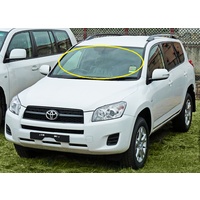 suitable for TOYOTA RAV4 30 SERIES - 1/2006 to 2/2013 - 5DR WAGON - FRONT WINDSCREEN GLASS - MIRROR BUTTON, TOP MOULDING - NEW