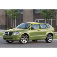 DODGE CALIBER PM - 8/2006 to 12/2011 - 5DR HATCH - LEFT SIDE FRONT DOOR GLASS (2 HOLES) - GREEN - NEW