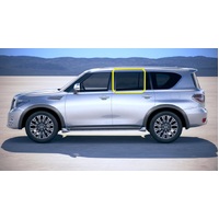 NISSAN PATROL Y62 - 2/2013 TO CURRENT - 5DR WAGON - PASSENGERS - LEFT SIDE REAR DOOR GLASS - PRIVACY TINT - NEW