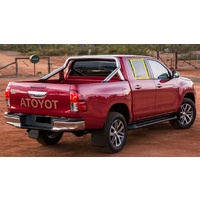 suitable for TOYOTA HILUX GGN126-TGN126 - 7/2015 to CURRENT - 4DR UTE - DRIVERS - RIGHT SIDE REAR DOOR GLASS - PRIVACY TINT - NEW