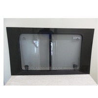 FORD TRANSIT VH/VJ/VM -10/2000 to 9/2014 - SUPER LWB JUMBO - LEFT SIDE MIDDLE FRONT BONDED SLIDING WINDOW GLASS (BEHIND SLIDING DOOR) 1020 x 580 - NEW