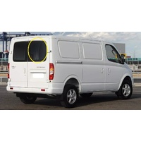 LDV V80 - 4/2013 to CURRENT - VAN - DRIVERS - RIGHT SIDE BARN DOOR GLASS - HEATED - (LOW ROOF  - 705 x 615) - GREEN - NEW