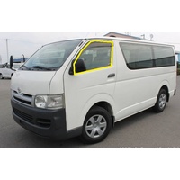 suitable for TOYOTA HIACE 200/220 SERIES - 4/2005 to 4/2019 - SLWB/LWB VAN - PASSENGERS - LEFT SIDE FRONT DOOR GLASS - NEW