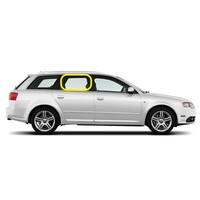 AUDI A4 B6/B7 - 07/2001 TO 3/2008 - 5DR WAGON - DRIVERS - RIGHT REAR DOOR GLASS (WITH FITTING) - GREEN
