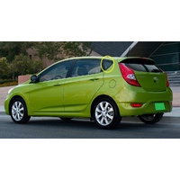 HYUNDAI ACCENT RB - 7/2011 to CURRENT - 5DR HATCH - PASSENGERS - LEFT SIDE REAR OPERA GLASS - ENCAPSULATED - GREEN - (Second-hand)