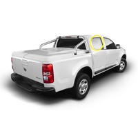 HOLDEN COLORADO RG - 6/2012 to CURRENT - 4DR DUAL CAB - DRIVERS - RIGHT SIDE REAR DOOR GLASS - WITH FITTINGS (666mm WIDE) - NEW