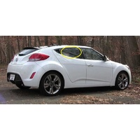 HYUNDAI VELOSTER FS - 2/2012 to 8/2019 - 4DR HATCH - DRIVERS - RIGHT SIDE REAR OPERA GLASS - GENUINE - (Second-hand)