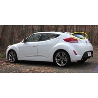 HYUNDAI VELOSTER FS - 2/2012 to 8/2019 - 4DR HATCH - REAR WINDSCREEN GLASS - LOWER - WITH WIPER HOLE - (Second-hand)