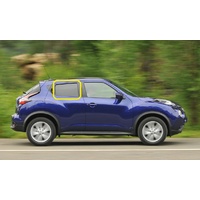 NISSAN JUKE F15 - 10/2013 to 12/2019 - 5DR SUV - DRIVERS - RIGHT SIDE REAR DOOR GLASS (WITH FITTINGS) - GREEN - NEW