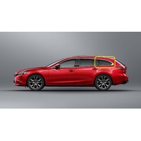 MAZDA 6 GJ - 12/2012 to CURRENT - 4DR WAGON - PASSENGERS - LEFT SIDE CARGO GLASS - CLEAR - (Second-hand)