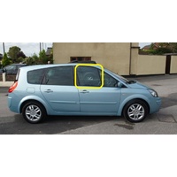 RENAULT SCENIC II J84 - 2/2005 to 12/2010 - 5DR SUV - DRIVERS - RIGHT SIDE FRONT DOOR GLASS - (WITH VENT. 1 HOLE) - GREEN - LOW STOCK - NEW