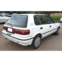 suitable for TOYOTA COROLLA AE92 - 6/1989 to 8/1994 - 5DR HATCH - DRIVERS -  RIGHT SIDE REAR DOOR GLASS - NEW