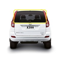 GREAT WALL X200/X240 H3/H5 - 10/2009 to 12/2014 - 4DR WAGON - REAR WINDSCREEN GLASS - HEATED - WITHOUT AREAL - 1160 X 490 - WIPER HOLE - NEW
