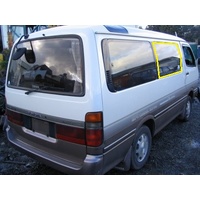 suitable for TOYOTA HIACE 100 SERIES - 11/1989 TO 2/2005 - TRADE VAN - DRIVERS - RIGHT SIDE FRONT FIXED GLASS - 448MM HIGH x 1152MM WIDE - NEW