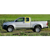 suitable for TOYOTA HILUX ZN210 - 4/2005 to 6/2015 - 2DR EXTRA CAB - PASSENGERS - LEFT SIDE REAR FLIPPER GLASS - GREEN - NEW