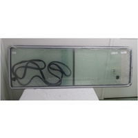 MERCEDES SPRINTER - 2/1998 to 9/2006 - SWB ONLY - LEFT SIDE REAR DOUBLE SLIDING UNIT GLASS - RUBBER FIT ROPE IN - GREEN GLASS - 1820mm X 620mm