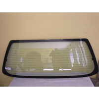 SUBARU FORESTER - 2000 to 5/2002 - 5DR WAGON - REAR WINDSCREEN GLASS - 1335mm  X 515mm - HEATED (WHITE & RED REAR LAMP)