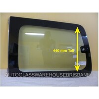 MITSUBISHI PAJERO NS/NT/NW/NX - 11/2006 to CURRENT - 5DR WAGON - PASSENGER - LEFT SIDE CARGO GLASS - (BACK EDGE 440 MM TALL)