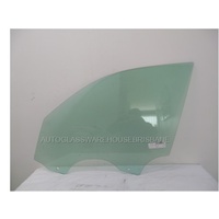 BMW X3 F25 SERIES - 3/2011 TO 10/2017 - 5DR WAGON - PASSENGERS - LEFT SIDE FRONT DOOR GLASS - 2 HOLES - GREEN