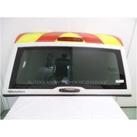 suitable for TOYOTA HILUX ZN210 - 3/2005 to 2015 - 2DR/4DR UTE - REAR WINDSCREEN GLASS - CANOPY, ALPHA (1245 x 435)