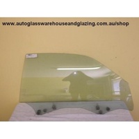 NISSAN SKYLINE R33 - 1/1993 to 1/1998 - 2DR COUPE - DRIVERS - RIGHT SIDE FRONT DOOR GLASS - 6 HOLES - GREEN