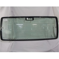 VOLKSWAGEN TRANSPORTER T4 - 11/1992 to 8/2004 - VAN - REAR WINDSCREEN GLASS - HEATED WITH PLUG FOR BREAK LIGHT(9V TERMINAL STYLE AT TOP - NO AERIAL)