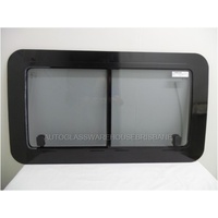 IVECO DAILY - 3/2002 to 3/2015 - SWB VAN - DRIVERS - RIGHT SIDE FRONT SLIDING UNIT - BONDED GLASS IN ALUMINIUM - 1090 x 625