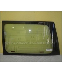 NISSAN PATROL GU - 11/1997 to CURRENT - 4DR WAGON - DRIVERS - RIGHT SIDE BARN DOOR GLASS - LARGE - ENCAPSULATED - HAS MOULD