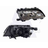 BMW 3 SERIES E46 - 4DR SEDAN/WAGON 11/01>2/05 - DRIVERS - RIGHT SIDE HEADLIGHT - NEW (DARK GREY)