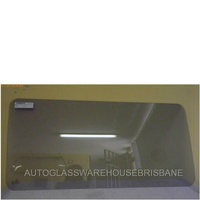 MERCEDES VITO - 1/1998 to 3/2004 - SBV VAN - LEFT SIDE FRONT FIXED WINDOW GLASS - 455mm HIGH X 945mm WIDE - (RUBBER IN)