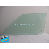 suitable for TOYOTA CAMRY SV10 - 4/1983 to 4/1987 - 4DR SEDAN - PASSENGERS - LEFT SIDE FRONT DOOR GLASS - GREEN