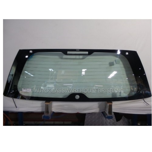 suitable for TOYOTA LANDCRUISER 200 SERIES - 11/2007 to 9/2021 - 5DR WAGON - REAR WINDSCREEN GLASS (1 WIPER HOLE) - HEATED - LIFT UP TAILGATE - GREEN