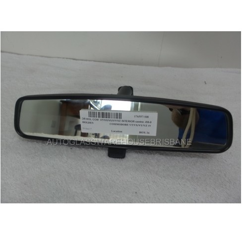 HOLDEN COMMODORE VT/VX/VY/VZ - 9/1997 to 7/2006 - 4DR SEDAN - CENTER INTERIOR REAR VIEW MIRROR - E8-011083 DONNELLY - (Second-hand)