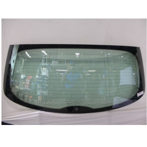 PEUGEOT 207 - 6/2007 to 9/2012 - 5DR HATCH - REAR WINDSCREEN GLASS - HEATED - WITH 1 HOLE AND AERIAL - 560MM X 1345MM - NEW