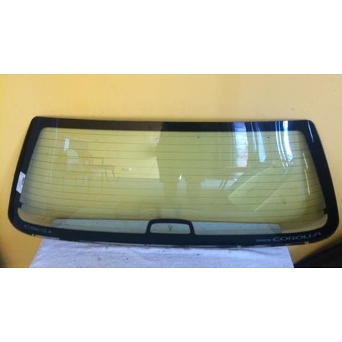 suitable for TOYOTA COROLLA AE90/AE94 -  6/1989 to 8/1094 - 5DR HATCH - REAR WINDSCREEN GLASS - NOT SECA - VERY LIMITED STOCK - NEW