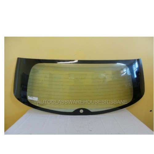 NISSAN TIIDA C11 - 2/2006 TO 12/2013 - 5DR HATCH - REAR WINDSCREEN GLASS - HEATED - WITH WIPER HOLE - GREEN - NEW
