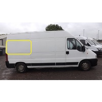 FIAT DUCATO - 2/2002 to 2/2007 - LWB VAN - DRIVERS - RIGHT SIDE REAR BONDED FIXED WINDOW GLASS - GREY - NEW