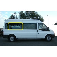 FORD TRANSIT VH/VJ/VM - 11/2000 TO 9/2014 - LWB VAN - RIGHT SIDE MIDDLE BONDED FIXED WINDOW GLASS - 1382MM X 628MM - GREY - NEW