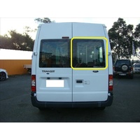 FORD TRANSIT VH/VJ/VM - 11/2000 TO 9/2014 - VAN - RIGHT SIDE REAR BARN DOOR GLASS - HEATED WITH WIPER HOLE - 637h X 734w - GREEN - NEW