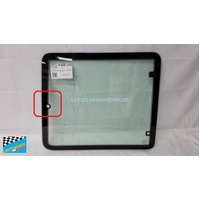 LAND ROVER DISCOVERY DISCO 1 - 3/1991 to 1/1994 - 2DR WAGON - RIGHT SIDE DOGBOX FLIP OUT GLASS (rear hole in centre in line) - (Second-hand)