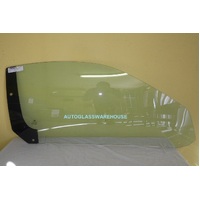 NISSAN 300ZX Z32 - 12/1989 to 1/1996 - 2DR COUPE (2 SEATER) - DRIVERS - RIGHT SIDE FRONT DOOR GLASS (4 HOLES) - (BACK EDGE 370MM) - LOW STOCK - GREEN 