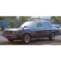 suitable for TOYOTA CORONA RT132/ RT133 - 10/1979 to 1982 - 5DR LIFTBACK - LEFT SIDE FRONT DOOR GLASS - (SECOND-HAND)