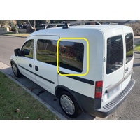 HOLDEN COMBO XC - 9/2002 to 12/2012 - 2DR VAN - LEFT SIDE REAR CARGO FIXED GLASS - BONDED (OVER WHEEL) - GREEN - NEW