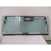 NISSAN PATROL - 6/1980 to 12/1997 - LIFT UP 5DR WAGON - REAR WINDSCREEN GLASS - 14 HOLES - HEATED (505h) - (Second-hand)