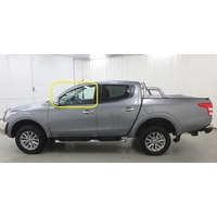 MITSUBISHI TRITON MQ - 4/2015 to CURRENT - 2DR SINGLE/4DR DUAL CAB UTE - LEFT SIDE FRONT DOOR GLASS (WITH FITTING) - GREEN - NEW