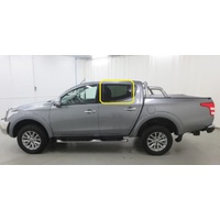 MITSUBISHI TRITON MQ - 4/2015 to CURRENT - 4DR DUAL CAB UTE - PASSENGERS - LEFT SIDE REAR DOOR GLASS (WITH FITTING) - GREEN - NEW
