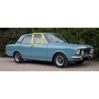 FORD CORTINA MK II - 1966 TO 1970 - 4DR SEDAN - DRIVERS - RIGHT SIDE FRONT DOOR GLASS - CLEAR - (SECOND-HAND)
