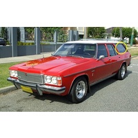 HOLDEN KINGSWOOD HQ-HZ - 7/1971 to 1/1980 - 4DR WAGON - PASSENGERS - LEFT SIDE CARGO GLASS - GREEN - (Second Hand)