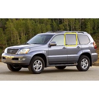 suitable for LEXUS GX470 J120 SERIES - 11/2002 to 7/2009 - 4DR SUV - LEFT SIDE REAR  DOOR GLASS - GREEN - NEW