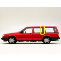 VOLVO 740/760/940/960/S90 - 1/1982 to 1/1997 - 4DR SEDAN/5DR WAGON - PASSENGERS - LEFT SIDE REAR QUARTER GLASS - GREEN - (Second-hand)